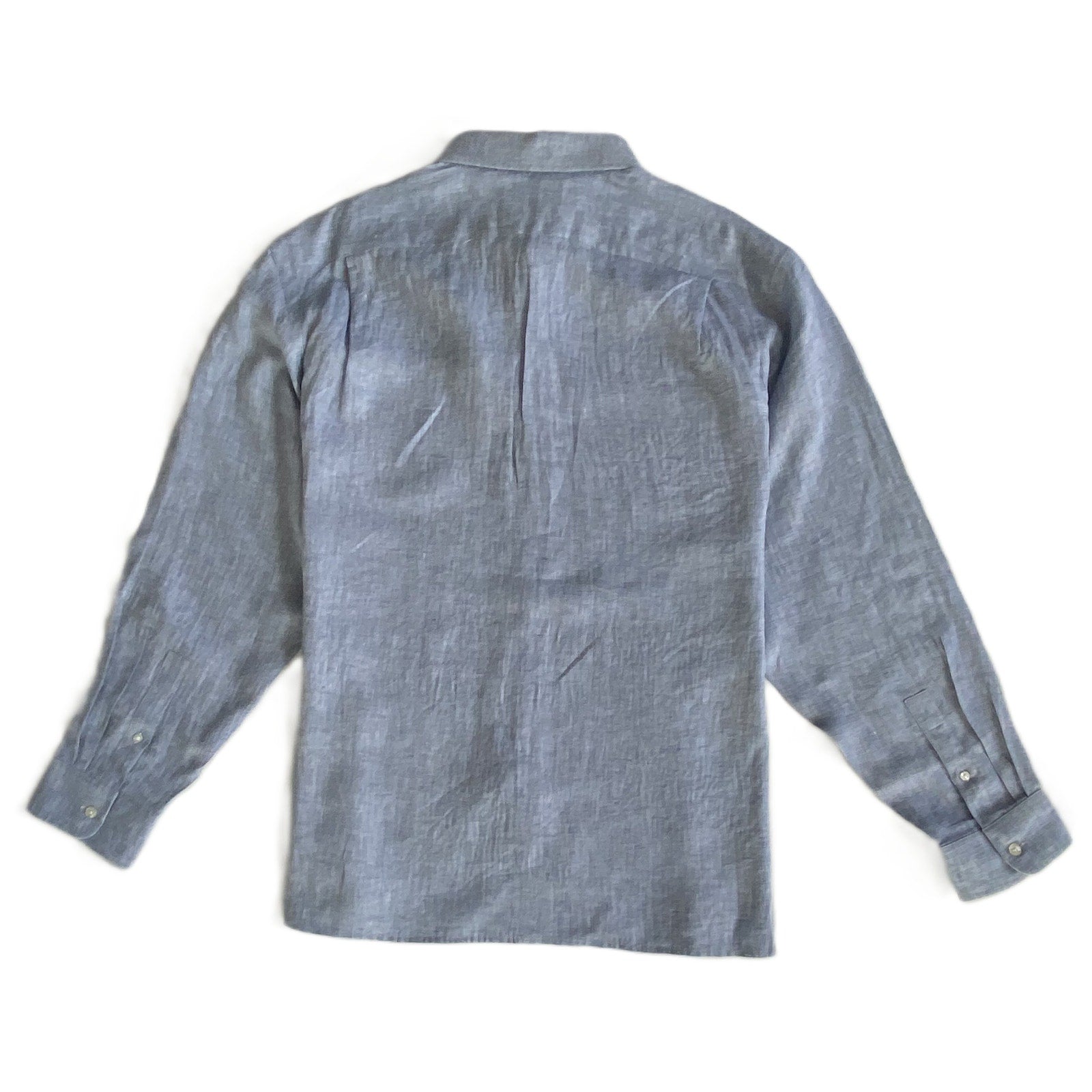 Daniel Cremieux Linen Shirt Men's XXL Signature Albini Fabrics Blue & Gray