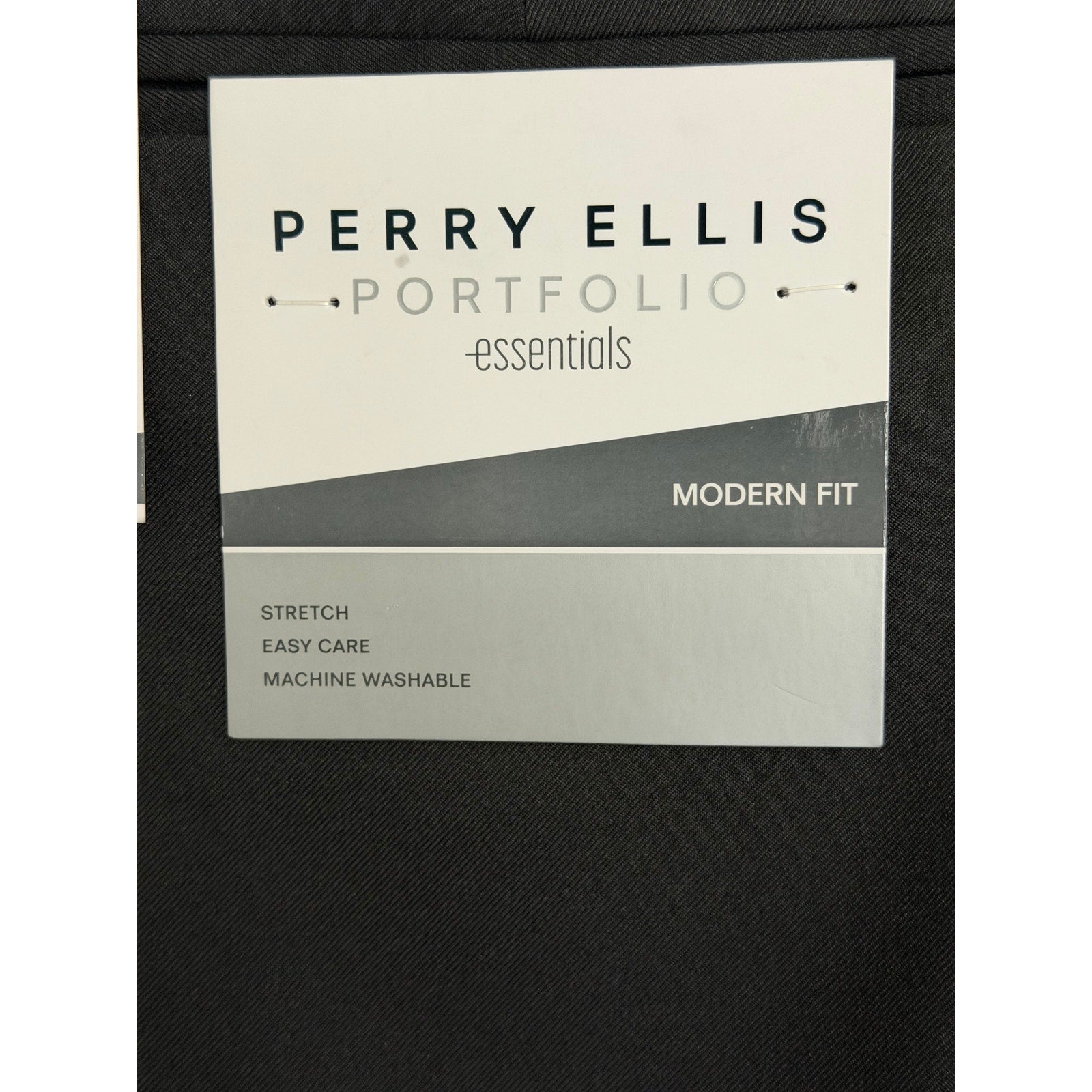 Perry Ellis Portfolio Pants Men's 32"x32" Dress Pants Modern Fit Charcoal