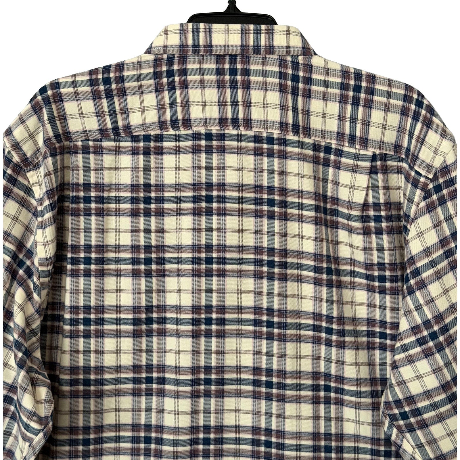 Psycho Bunny Flannel Shirt Men's XXL Plaid Long Sleeve Brown Plaid