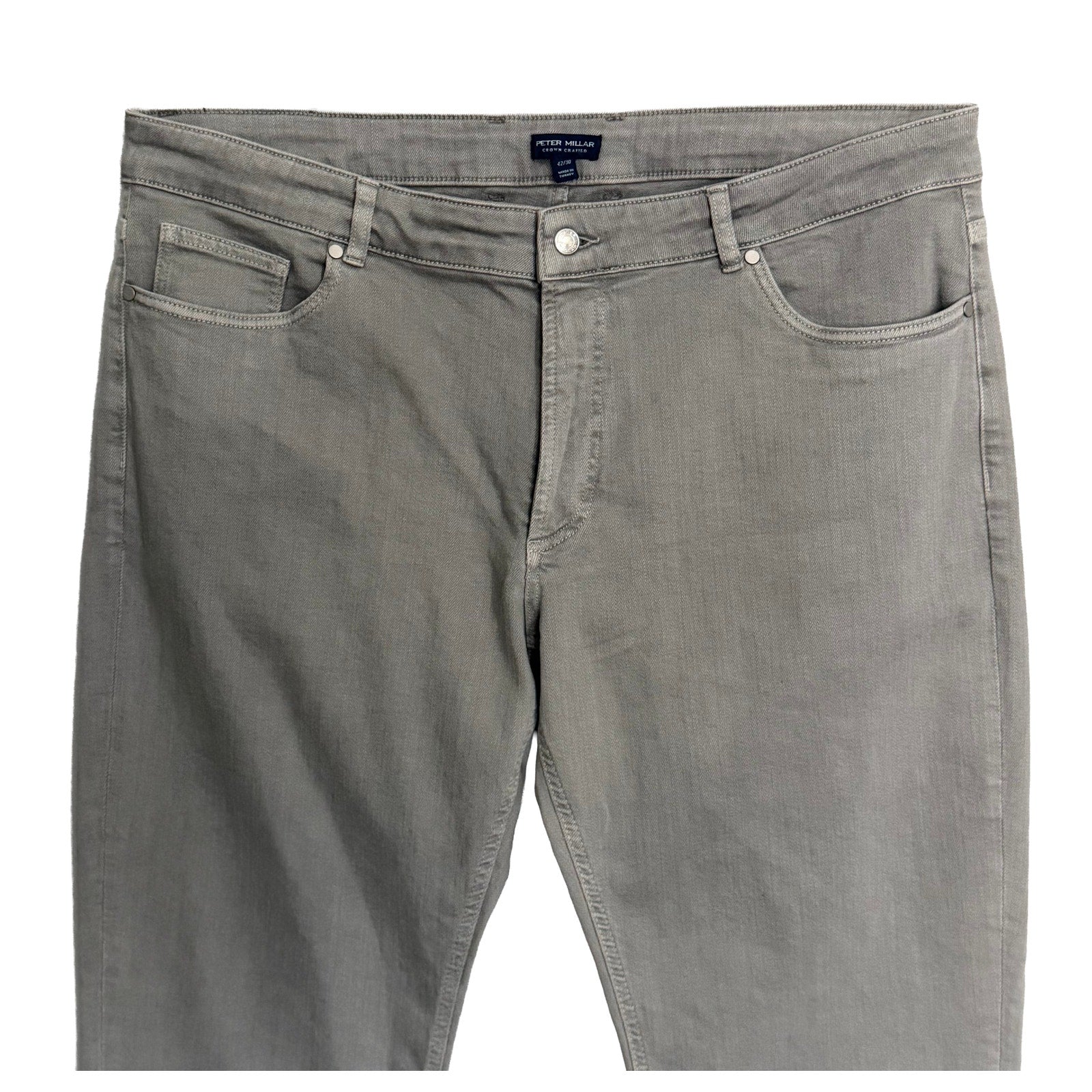 Peter Millar Pants Men's 42"x30" Fairfield Garment Dyed Denim Oslo Grey
