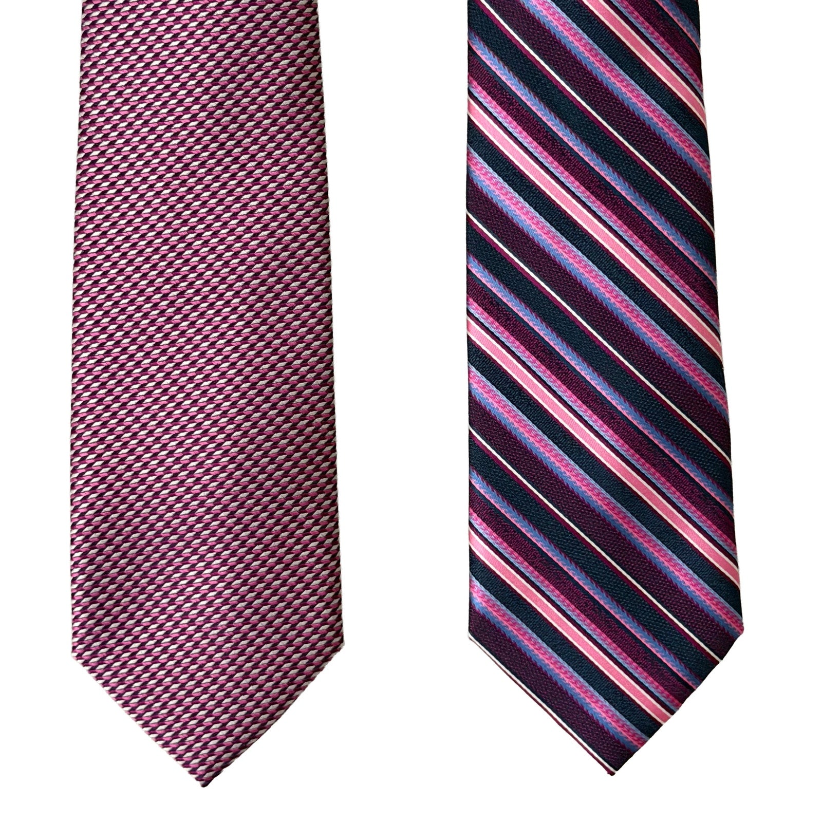 Perry Ellis Portfolio Ties Lot of 2 Men's Bartolle Mini & Holdren Stripe NWT