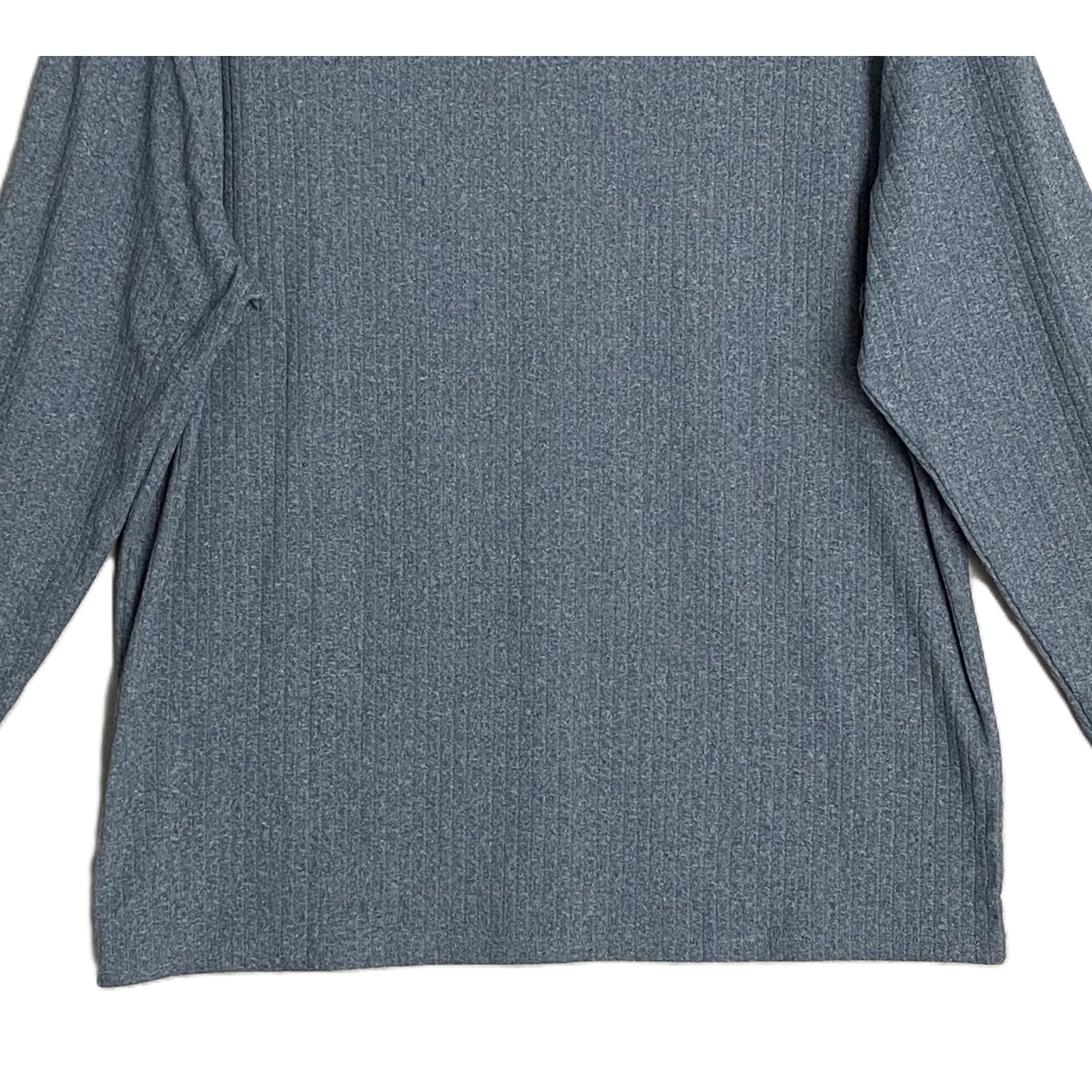 Quieti Long Sleeve T-Shirt Men's XL Crew Neck Stretch Fabric Blue Heather