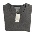 Daniel Cremieux V-Neck Sweater Men's XL Pima Cotton Cashmere Blend Gray