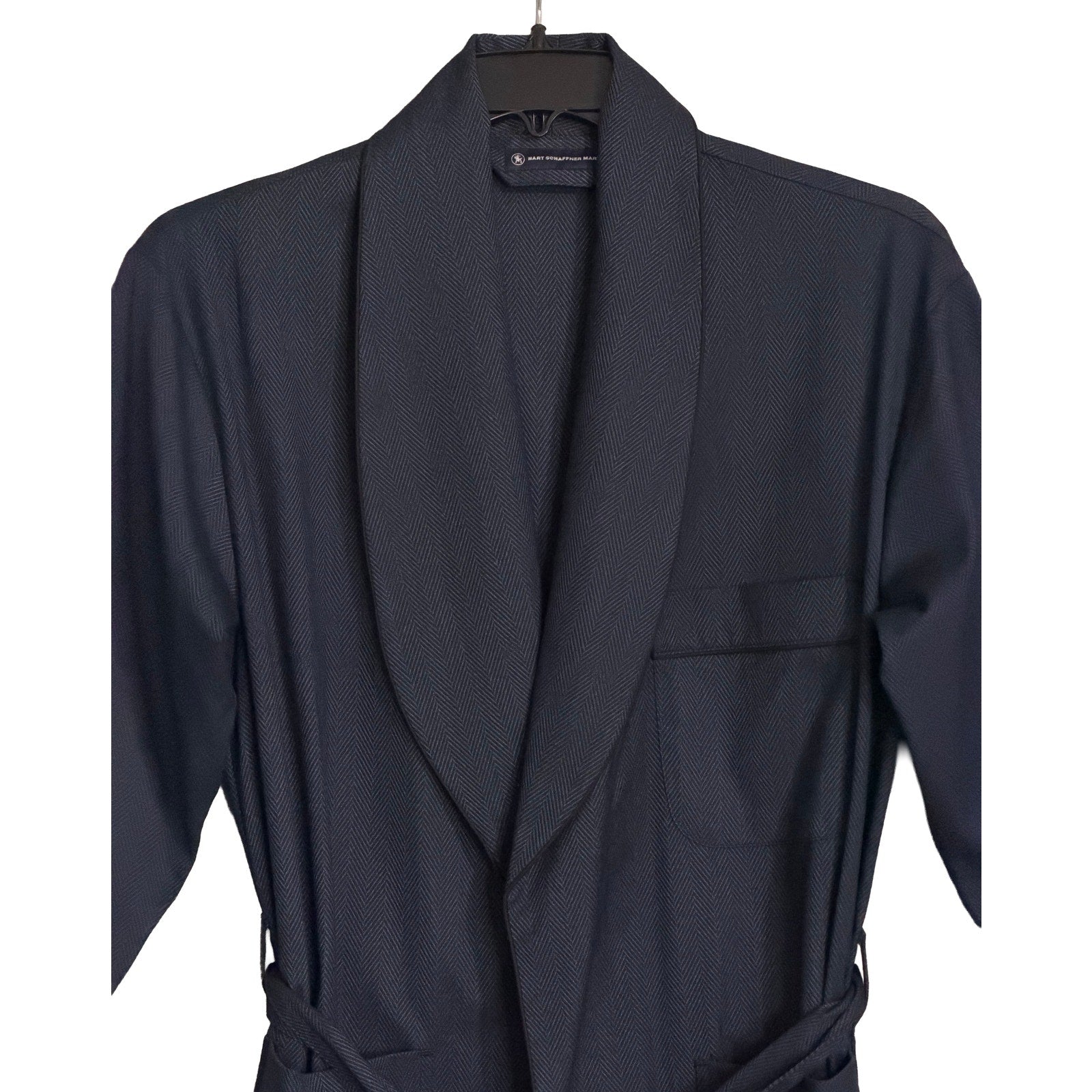 Hart Schaffner Marx Robe Men's Small/Medium Shawl Collar Long Sleeve Blue