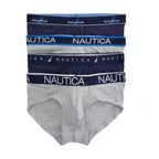 Nautica Men's Large 36-38 Heathers Briefs 4-Pack Gray Blue