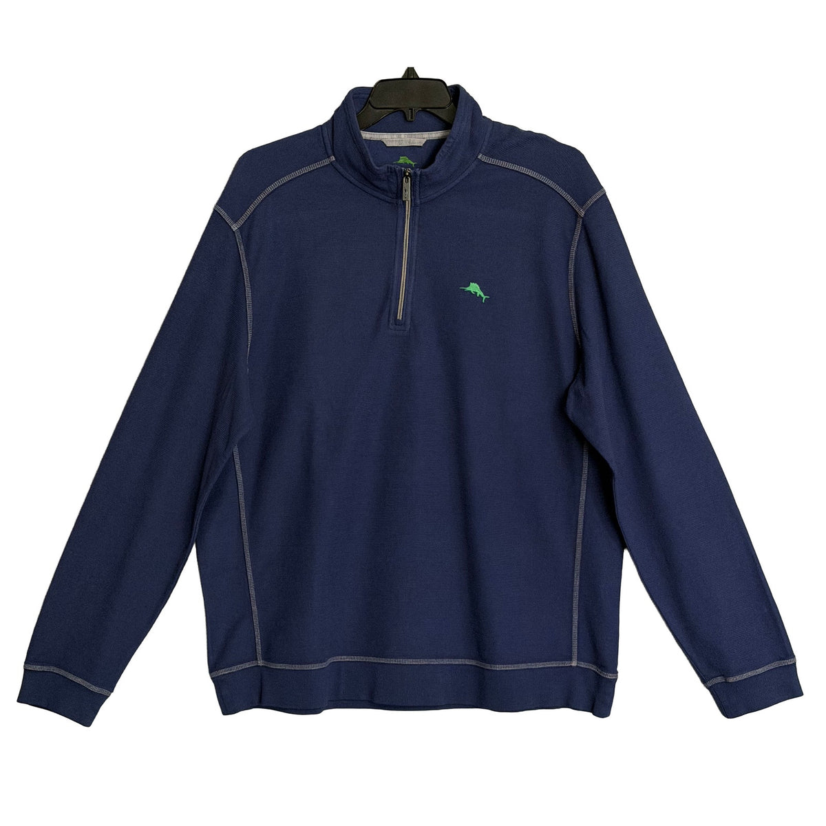 Tommy Bahama Half-Zip Men's 2XLT Big & Tall Montego Bay Sweatshirt Navy