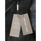 Michael Kors Sport Coat Men's 38 Short Classic Fit Wool Gray & Blue Check
