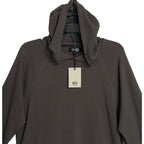 BFD Malibu Hoodie Men's Small Waffle Thermal Long Sleeve Hoodie Carbon