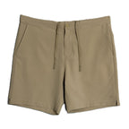 Mizzen+Main Shorts Men's XXL Deck Short Straight Fit Stretch Khaki Solid