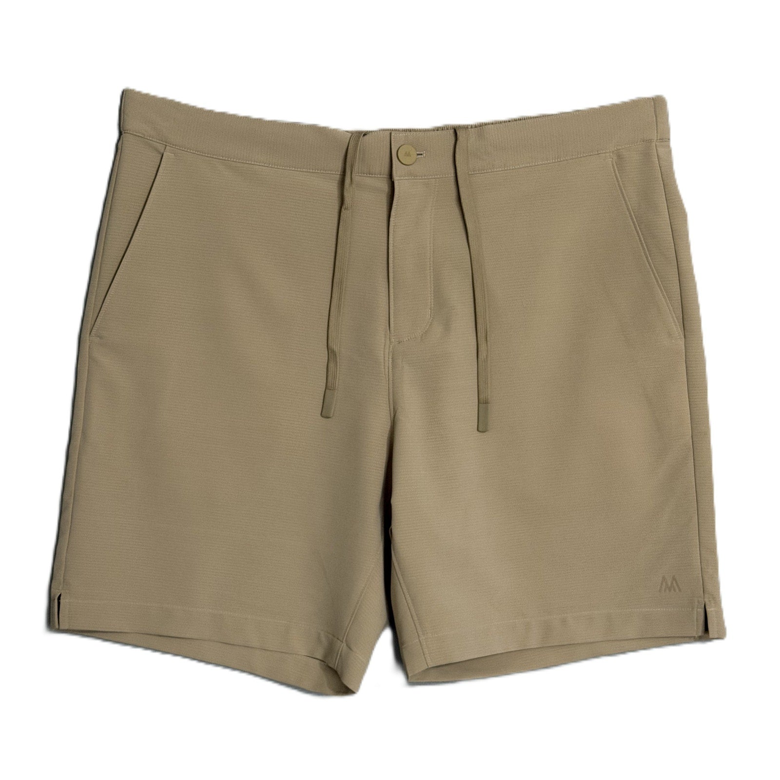 Mizzen+Main Shorts Men's XXL Deck Short Straight Fit Stretch Khaki Solid NEW