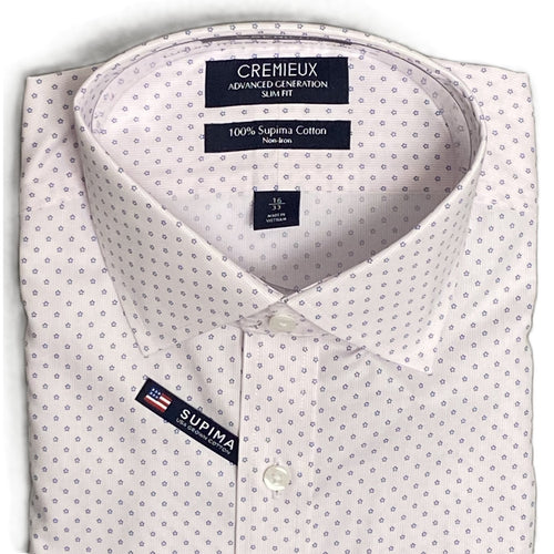 Daniel Cremieux Dress Shirt Men's 16-33 Slim Fit Supima Cotton Pink Star