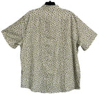 Boss Shirt Men's 4XL Big & Tall Short Slv Stretch Linen Shirt Green Floral