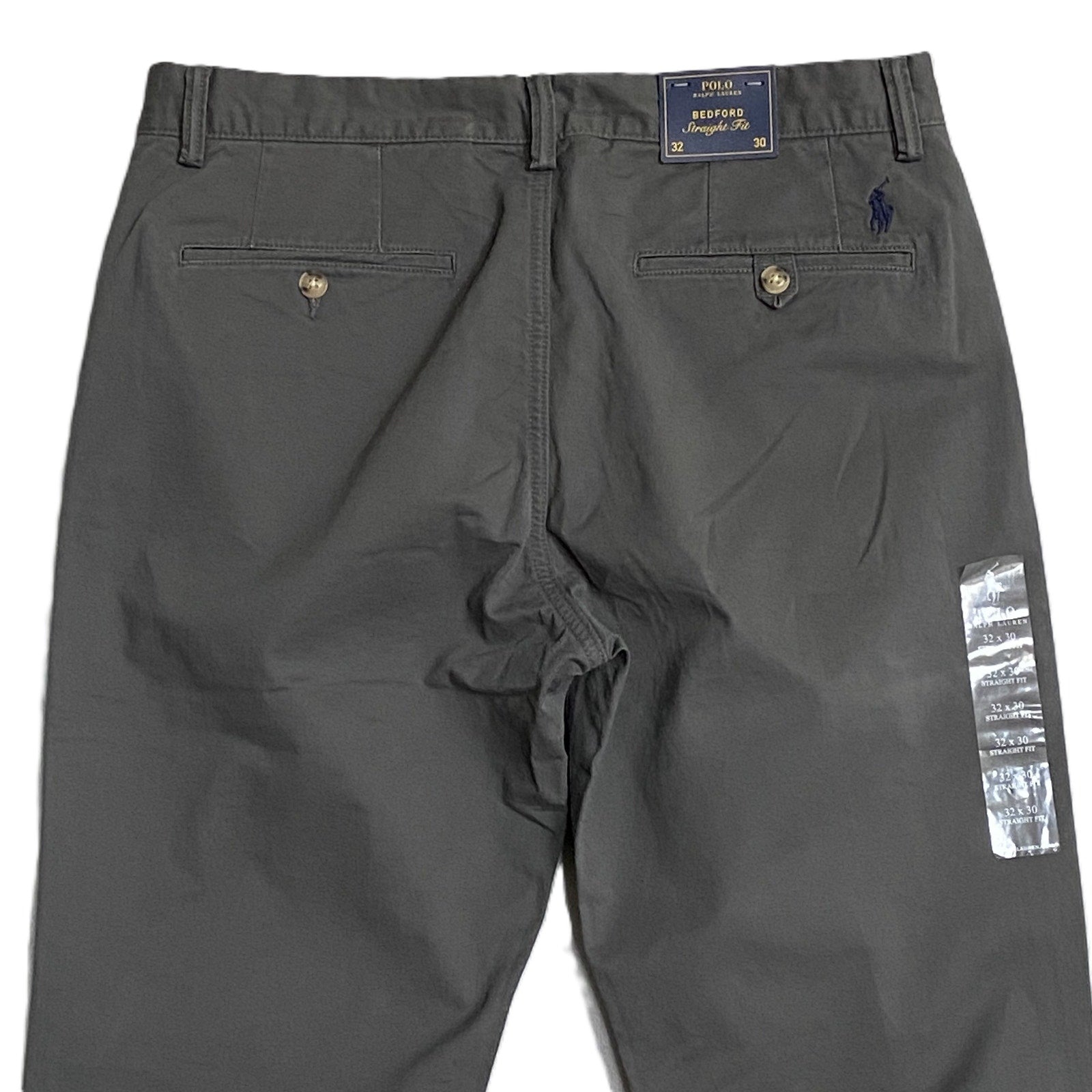 Polo Ralph Lauren Pants Men's 32"x30" Bedford Chino Flat Front Stretch Gray