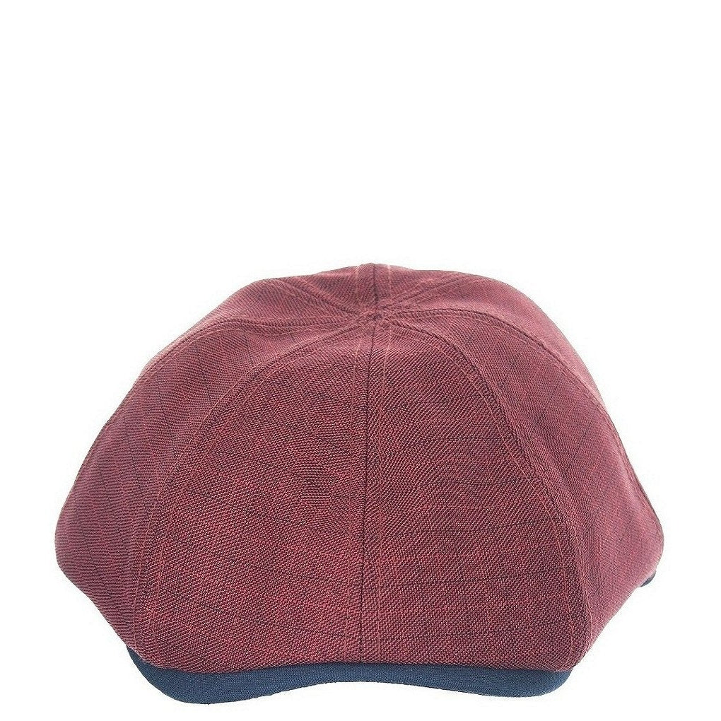 Biltmore Driver Newsboy Hat Red Grid Medium