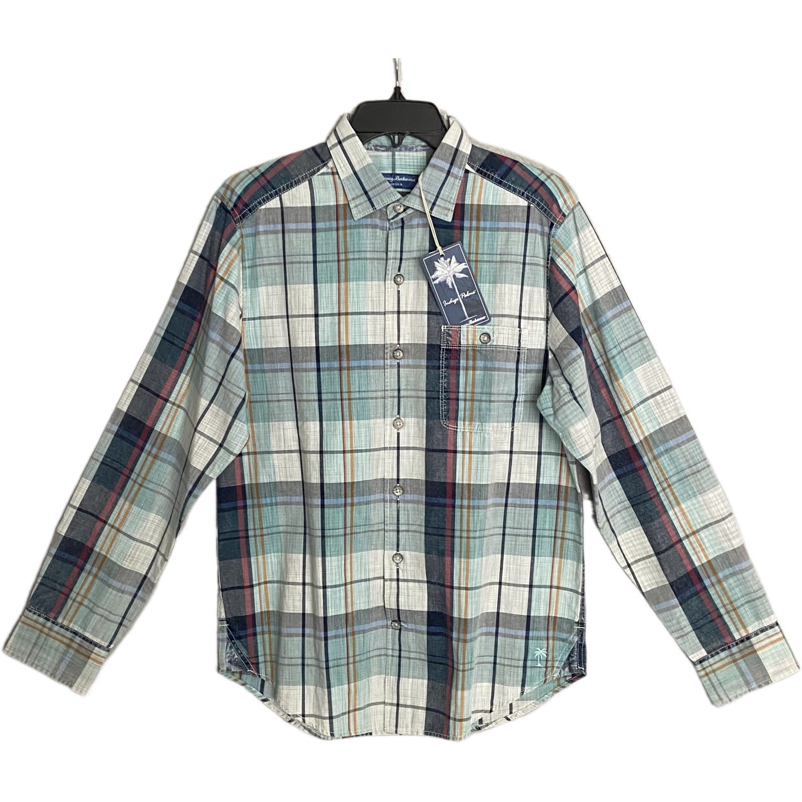 Tommy Bahama Casual Shirt Men's Small Long Sleeve Tortola Sunwash Check