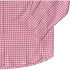 Polo Ralph Lauren Shirt Men's XXL Classic Long Slv Oxford Pink White Gingham
