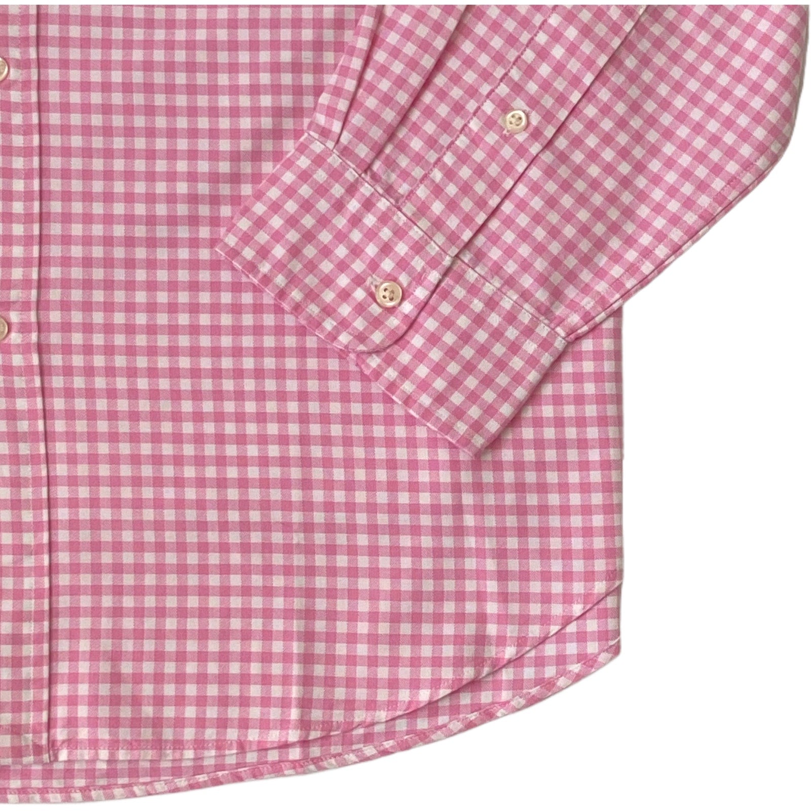 Polo Ralph Lauren Shirt Men's XXL Classic Long Slv Oxford Pink White Gingham