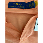 Polo Ralph Lauren Shirt Men's Large Buttonless Polo Cotton Linen Blend Pink