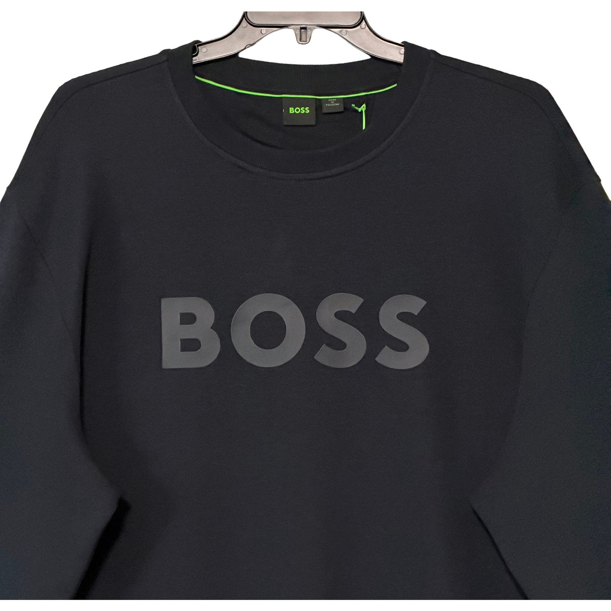 Boss Salbo Pullover Sweatshirt Men's 3XL Big & Tall Crew Neck Black