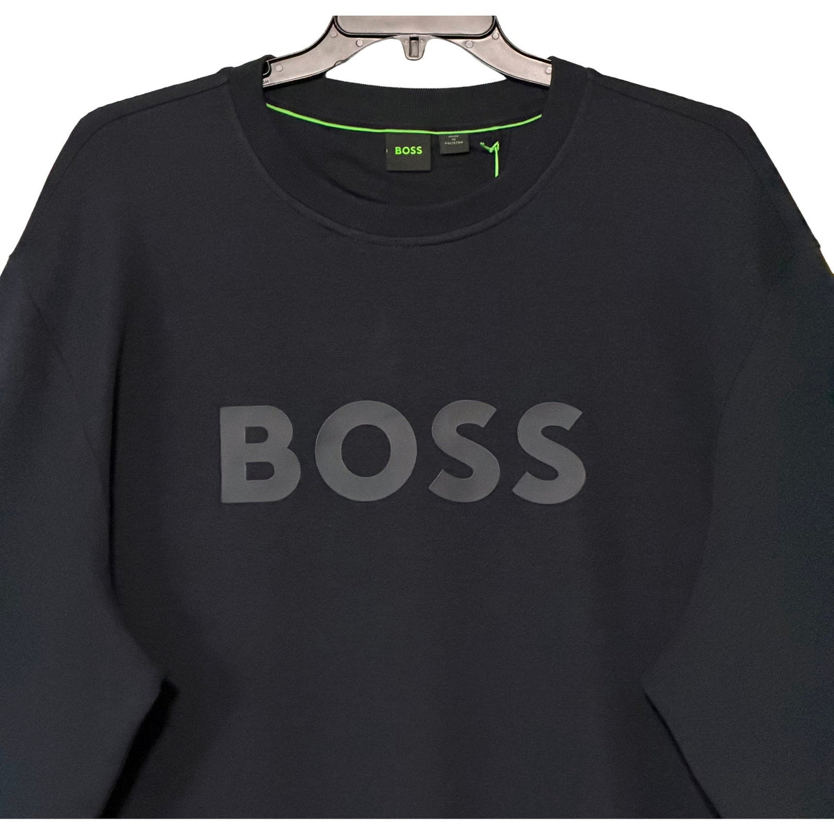 Boss Salbo Pullover Sweatshirt Men's 3XL Big & Tall Crew Neck Black