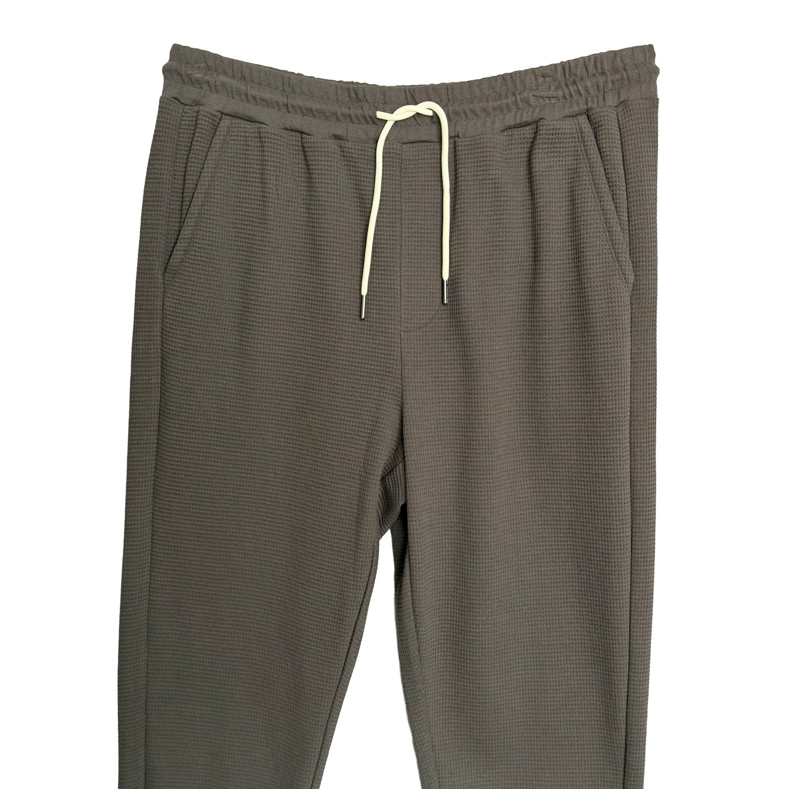 BFD Malibu Waffle Thermal Jogger Men's Large Elastic Drawstring Waist Carbon NWT