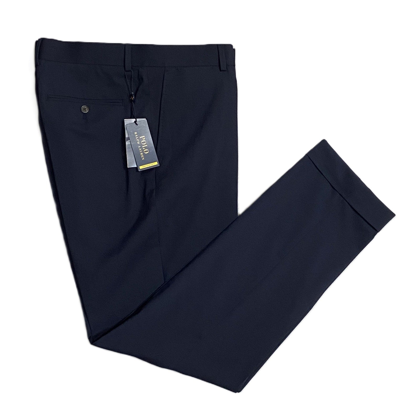 Polo Ralph Lauren Pants Men's 38"x34" Dress Pants Twill Wool Blend Navy Blue
