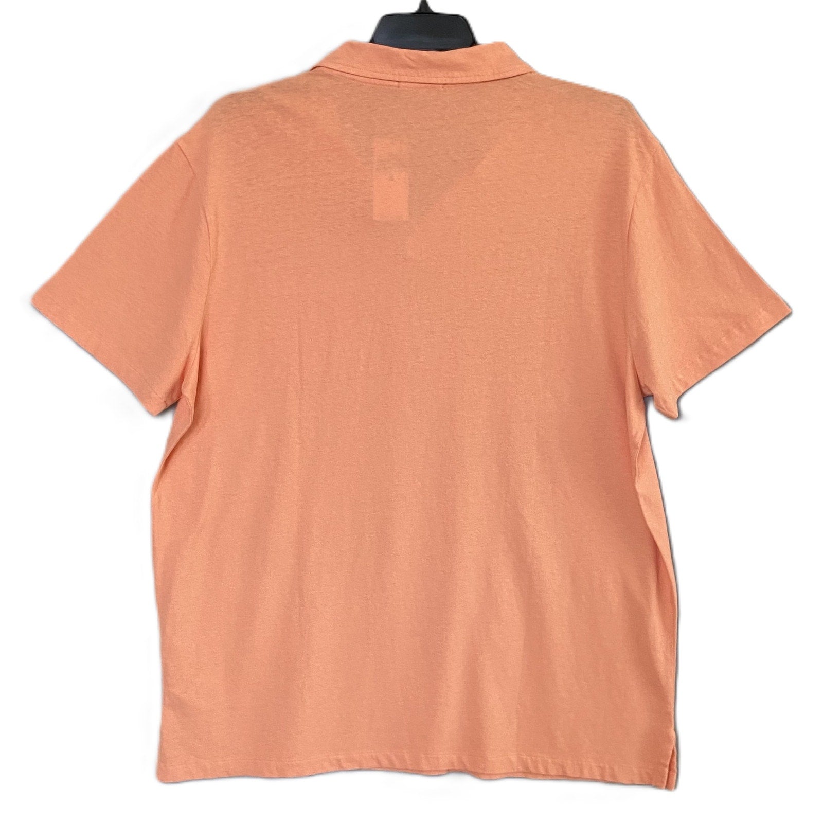 Polo Ralph Lauren Shirt Men's Large Buttonless Polo Cotton Linen Blend Pink