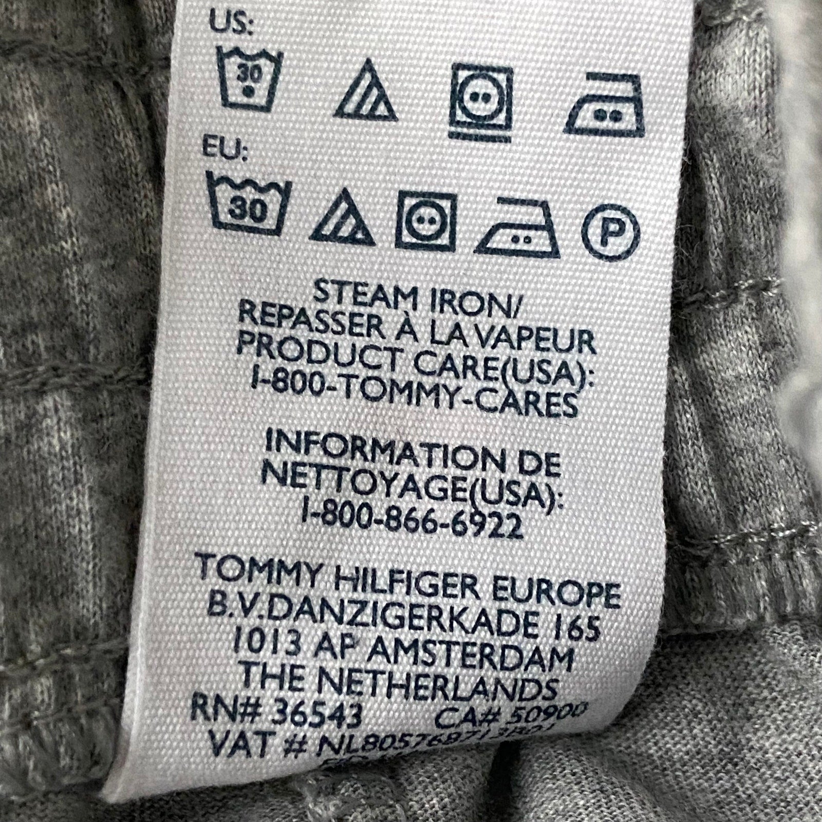 Tommy Hilfiger Lounge Pant Men's Large Elastic Drawstring Waist Gray Heather