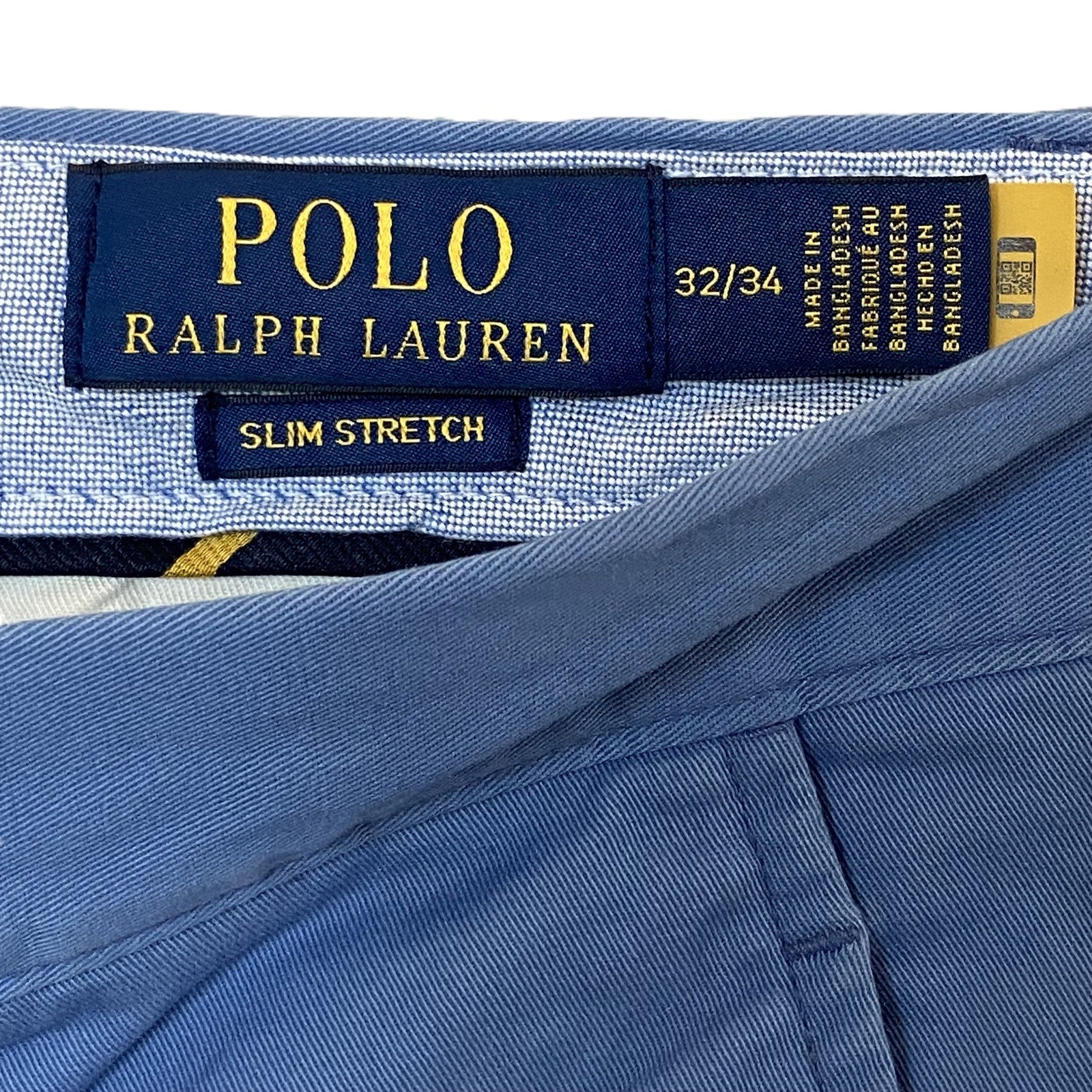 Polo Ralph Lauren Pants Men's 32x34 Slim Stretch Cotton Twill Chino Blue