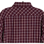 Mizzen+Main Men's XXL Trim Fit City Flannel Twill Shirt Wine Richard Plaid