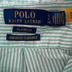 Polo Ralph Lauren Shirt Men's Small Classic Fit Short Sleeve Seersucker Green