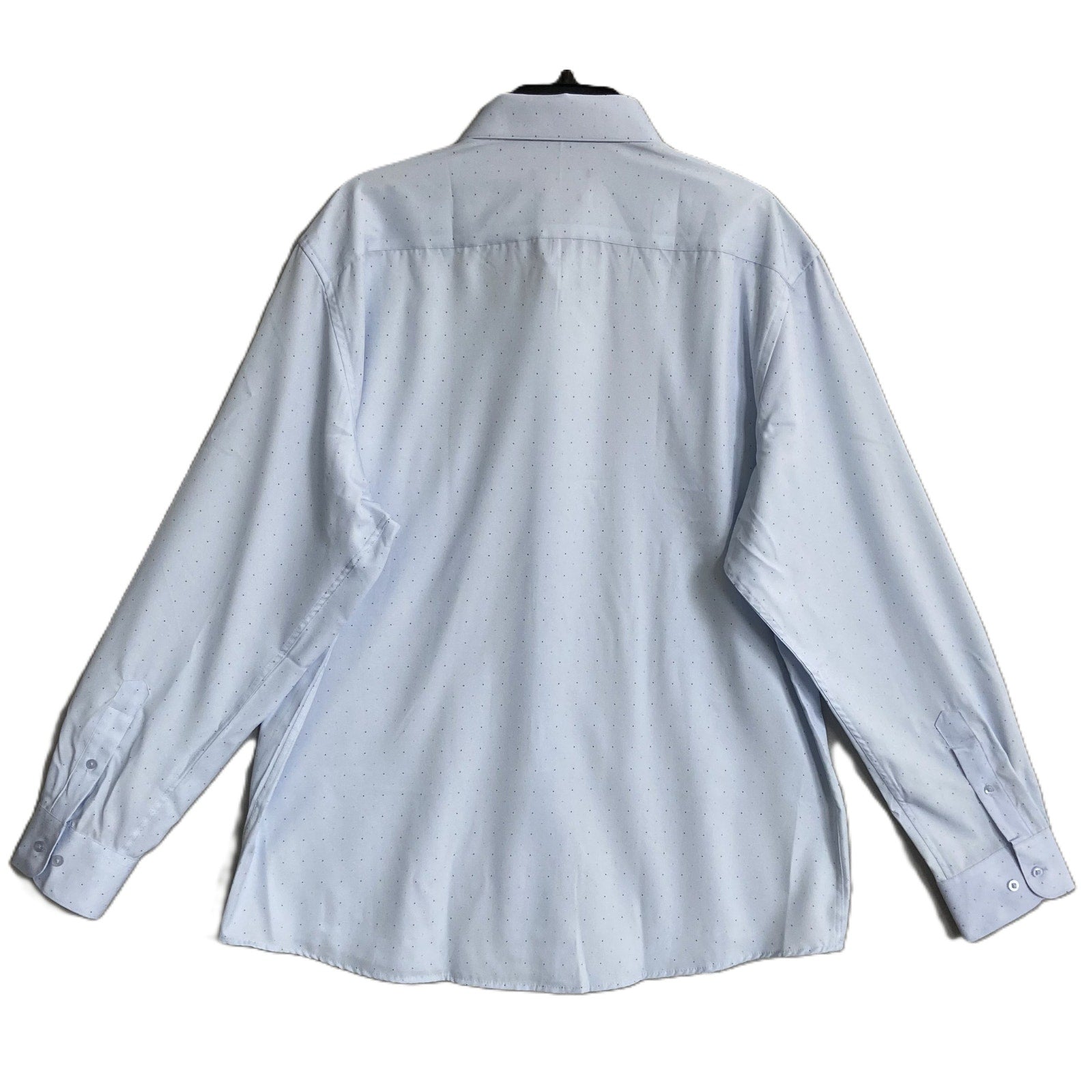 Nautica Dress Shirt Men's XL 17-17.5 34/35 Performance Slim Fit Blue Dot