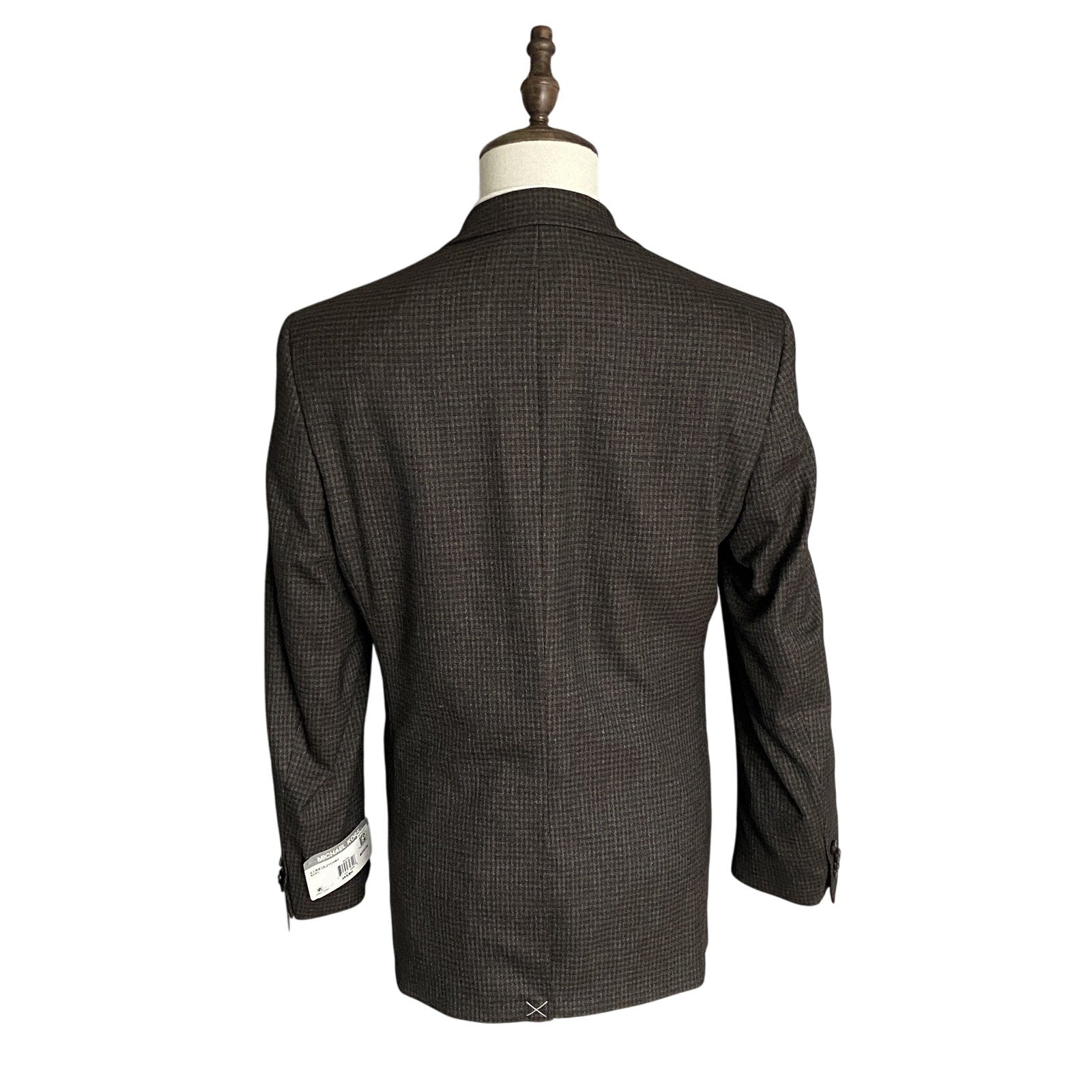 Michael Kors Sport Coat Men's 38 Regular Classic Fit Kent Brown Check