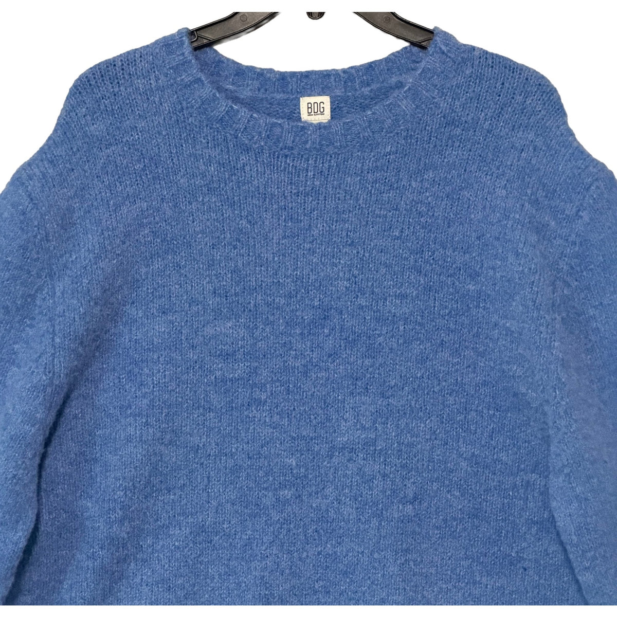 BDG Urban Outfitters Crew Neck Sweater Men's XL Fuzzy Long Sleeve Blue