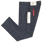 Calvin Klein Suit Pant Men's 30"x30" Slim Fit Stretch Grey & Blue Plaid