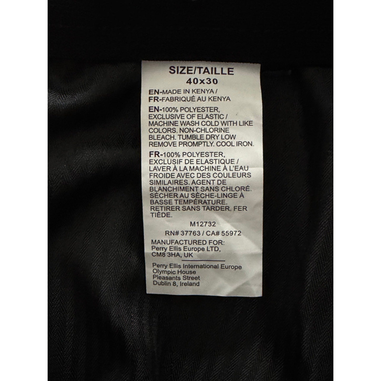 Perry Ellis Portfolio Pants Men's 40"x30" Dress Pants Modern Fit Indigo