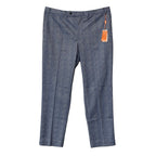 Tallia Orange Vezzo Suit Pant Men's 40"x32" Flat Front Stretch Blue Plaid