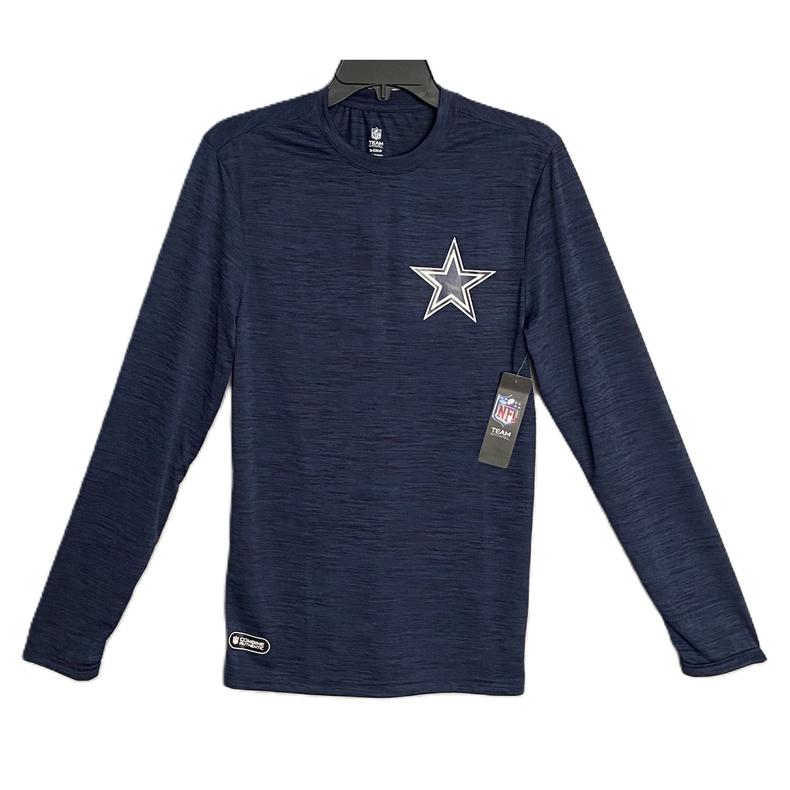 NFL Team Apparel Dallas Cowboys Combine Authentic Men's Small Long Slv Tee