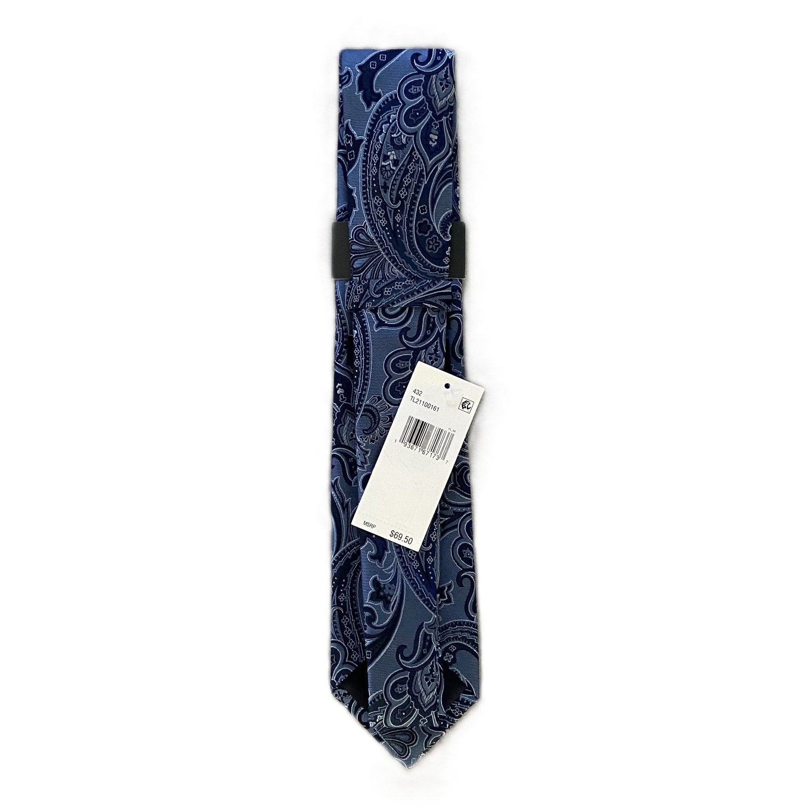 Tommy Hilfiger Men's Tie Paisley Pattern Necktie Blue 3" Silk Blend