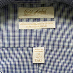 Roundtree & Yorke Shirt Big & Tall Men's 20 36/37 Blue Check Dress Shirt