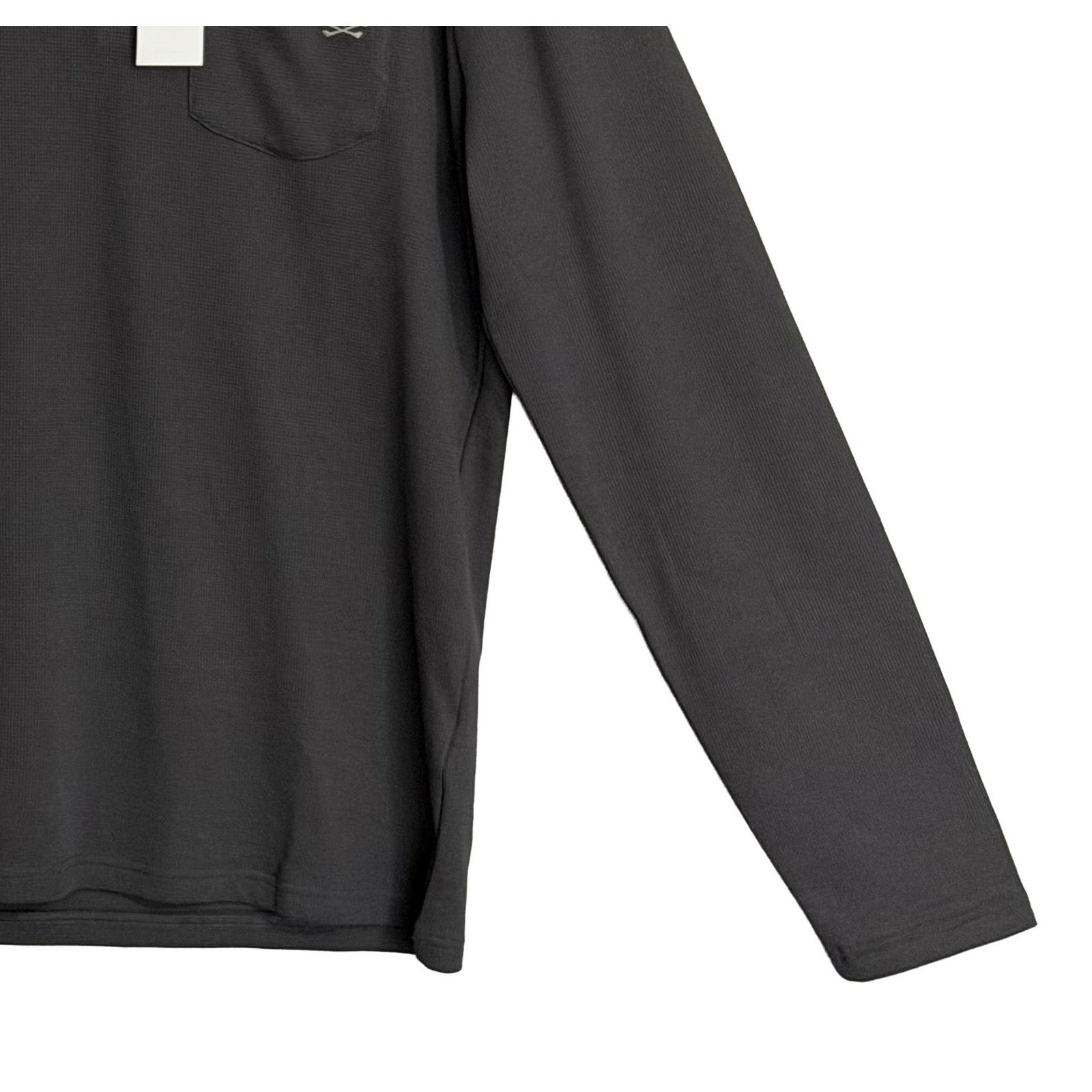 Psycho Bunny Henley T-Shirt Men's XL Long Sleeve Chest Pocket Dark Gray
