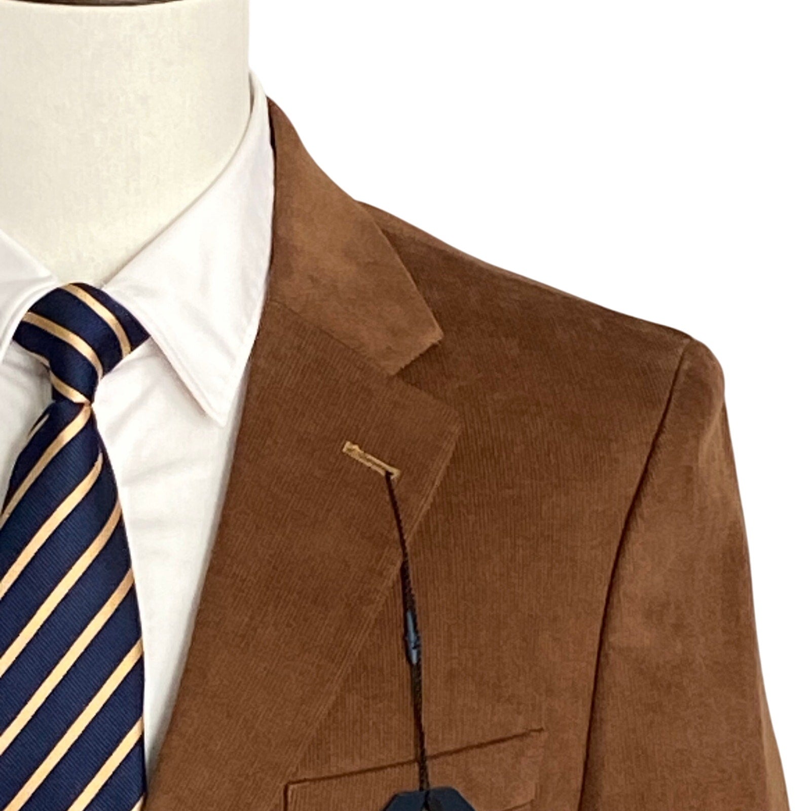 Nautica Sport Coat Men's 40 Regular Corduroy Modern Fit Camel Brown