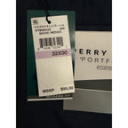 Perry Ellis Portfolio Pants Men's 32"x30" Modern Fit Dress Pants Mood Indigo