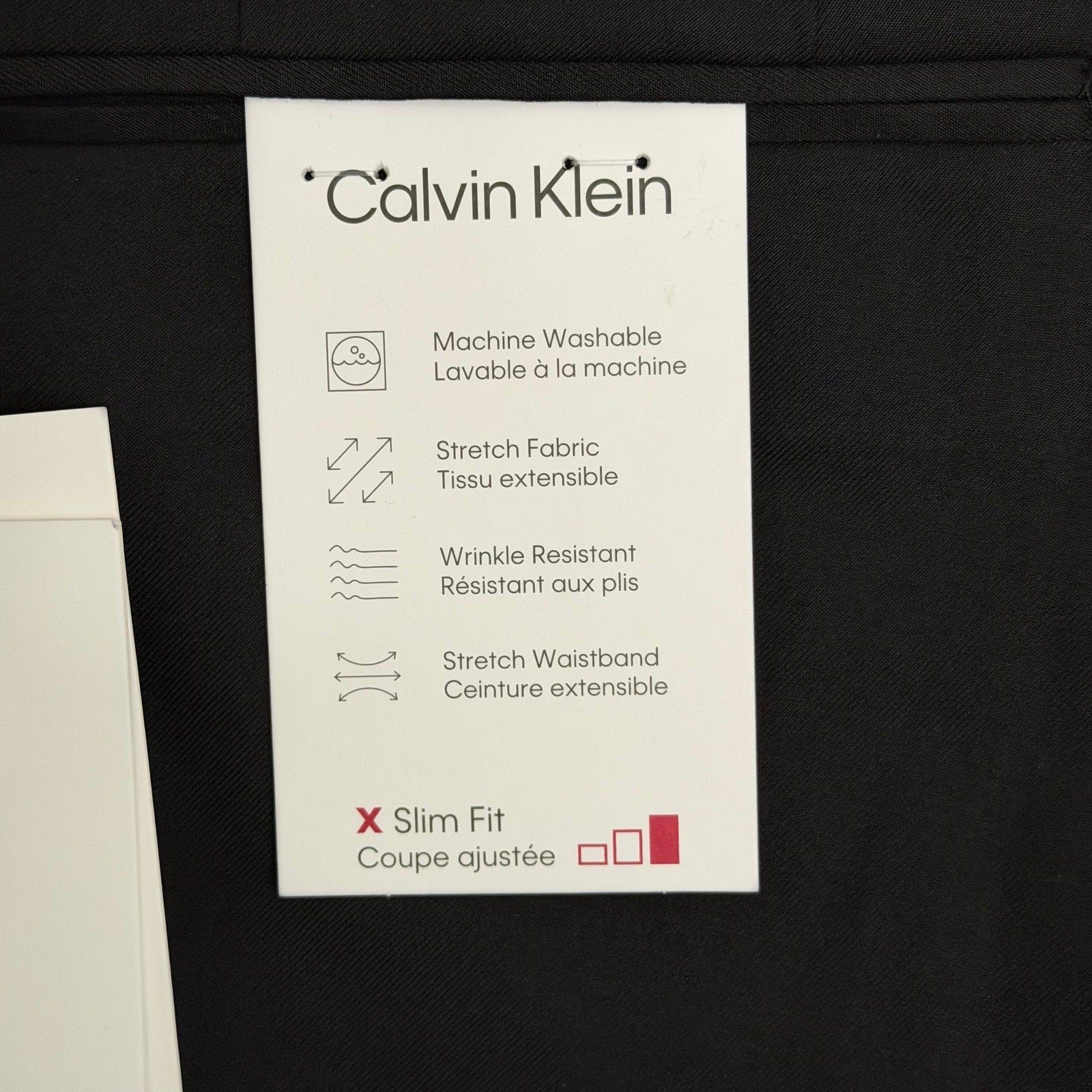 Calvin Klein Dress Pants Men's 32"x32" Jerome Slim Fit Stretch Solid Black