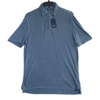 Faherty Polo Shirt Men's XL Reserve Short Sleeve Linen Deep Marine Blue NEW