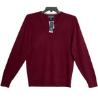 Daniel Cremieux V-Neck Sweater Men's Large Luxury Cashmere Burgundy