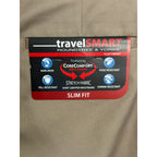 Roundtree & Yorke Pants Men's 28"x30" TravelSmart Slim Fit Stretch Taupe