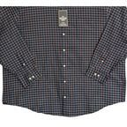 Roundtree & Yorke Men's Weekend Oxford Shirt 3XB Big & Tall Dk Blue Gingham NWT