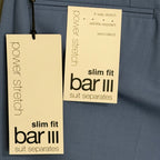 Bar III Dress Pants Men's 30"x30" Slim Fit Wool Blend Stretch Light Blue