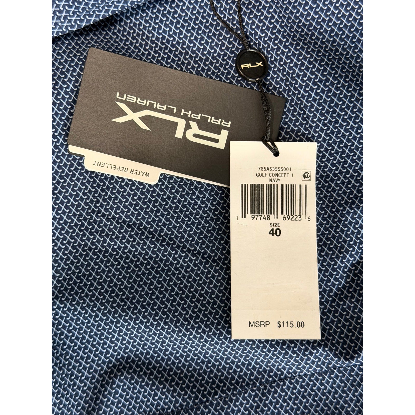 Ralph Lauren RLX Golf Shorts Men's 40W Tailored Fit Woven Navy Blue